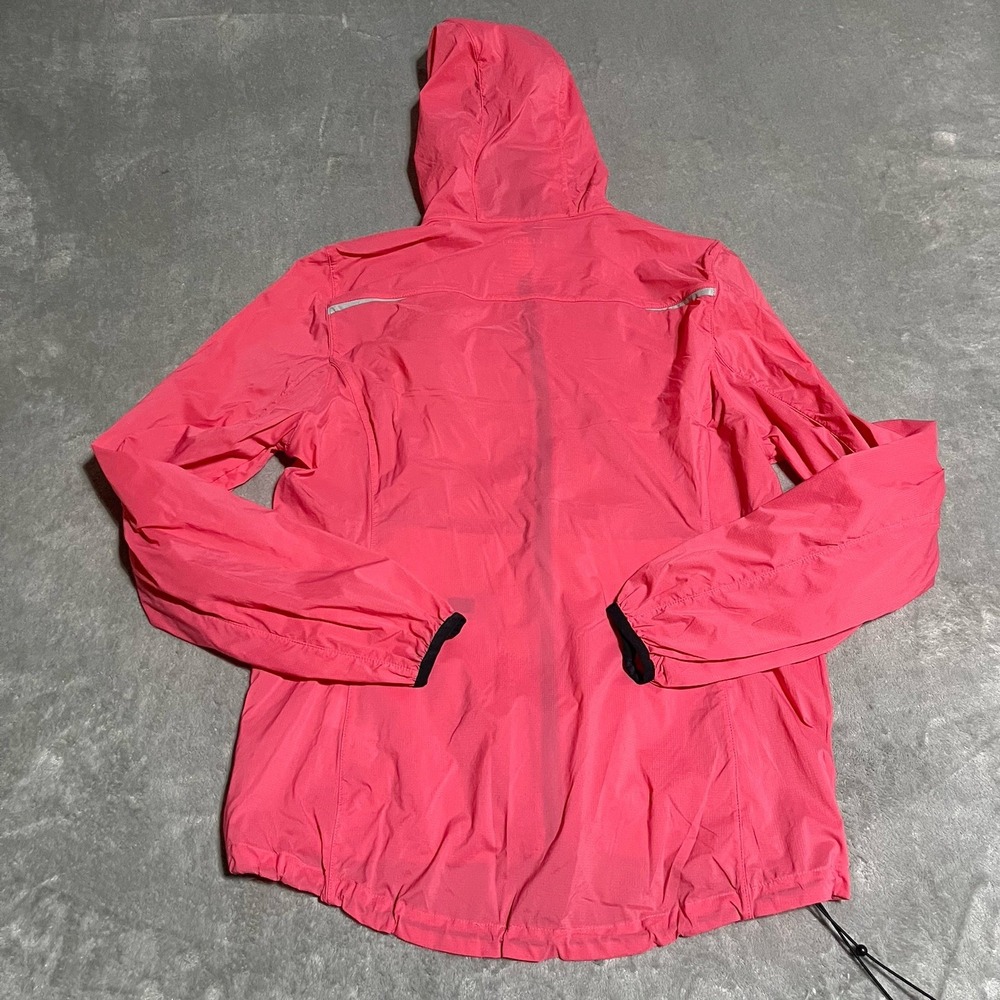 LL Bean Jacket Womens Small Pink Hooded‎ Windbreaker Water Resistant Reflective - Picture 5 of 5